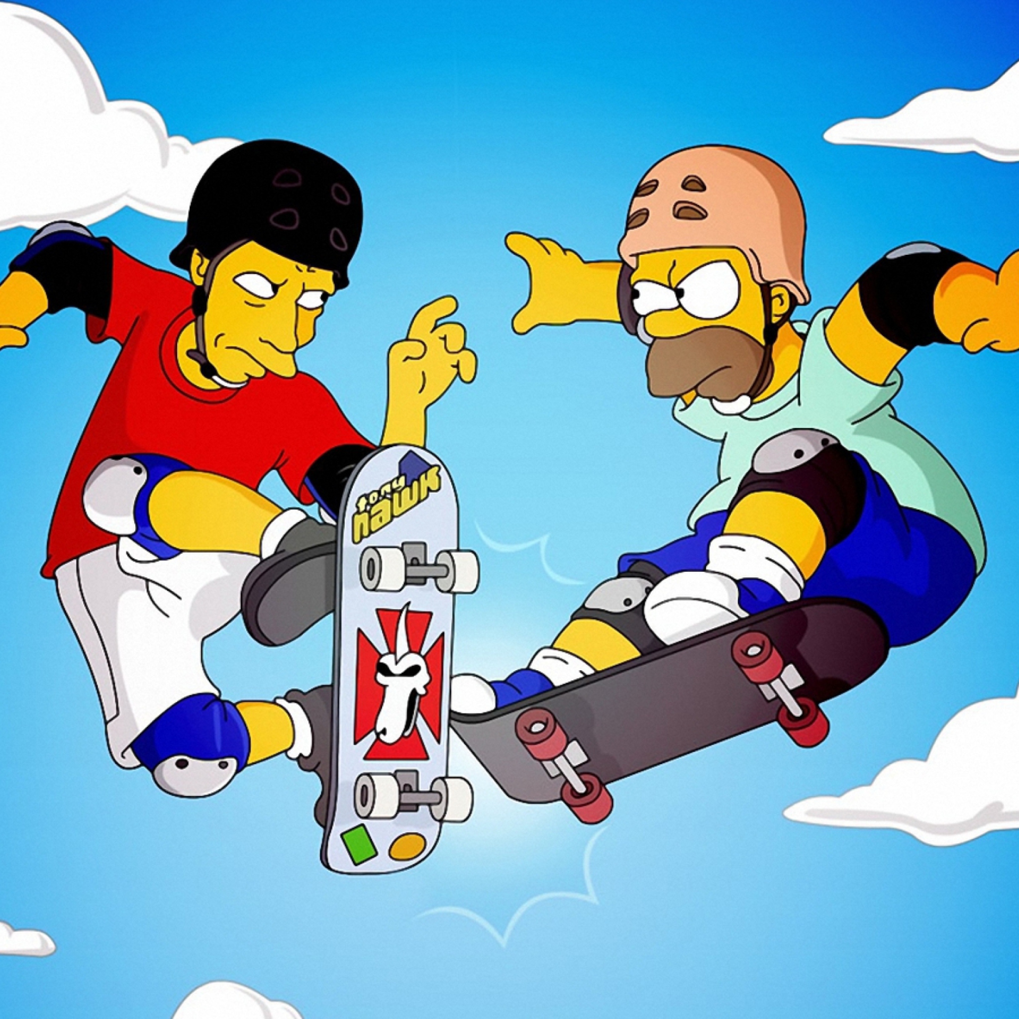 Homer Simpson and Tony Hawk screenshot #1 2048x2048