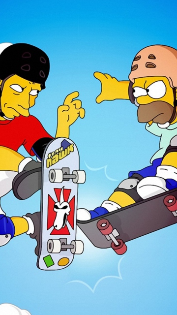 Homer Simpson and Tony Hawk screenshot #1 360x640
