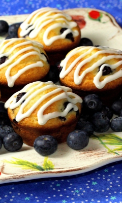 Das Blueberry Muffins Wallpaper 240x400