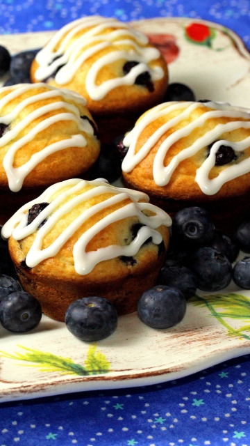 Обои Blueberry Muffins 360x640