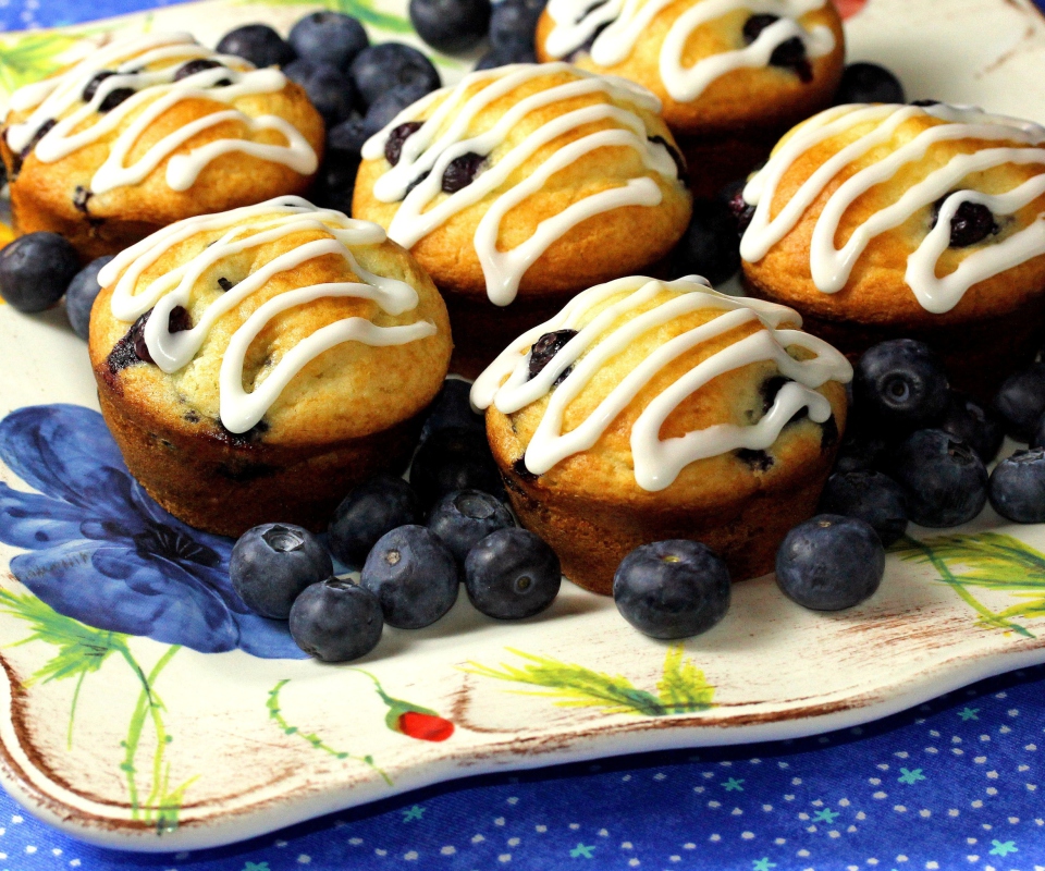 Sfondi Blueberry Muffins 960x800