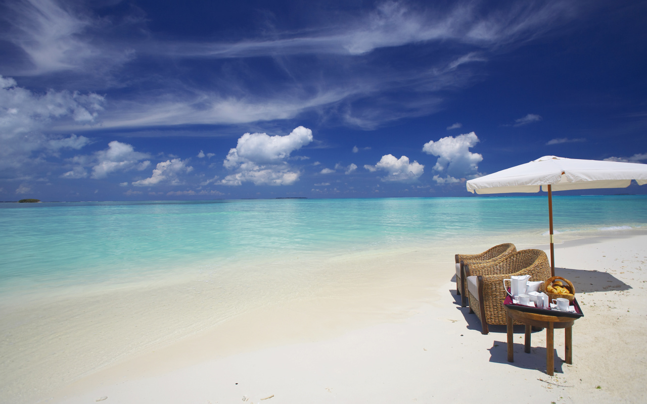 Maldives Luxury all-inclusive Resort wallpaper 1280x800