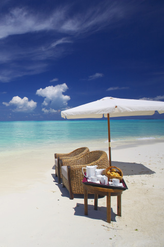 Das Maldives Luxury all-inclusive Resort Wallpaper 320x480