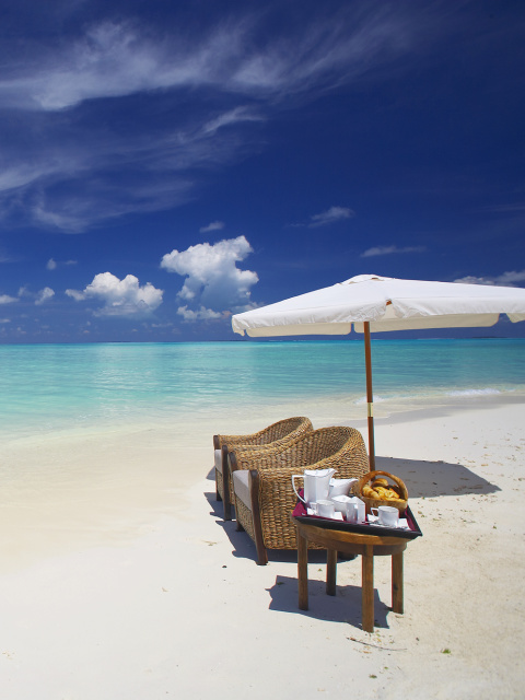 Maldives Luxury all-inclusive Resort wallpaper 480x640