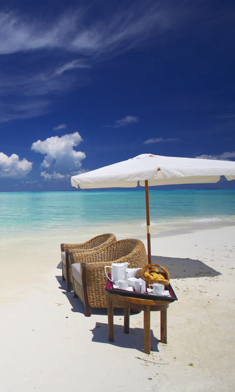 Fondo de pantalla Maldives Luxury all-inclusive Resort 480x800