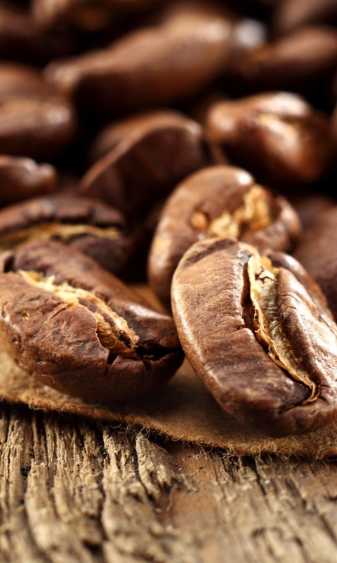 Das Roasted Coffee Beans Wallpaper 480x800