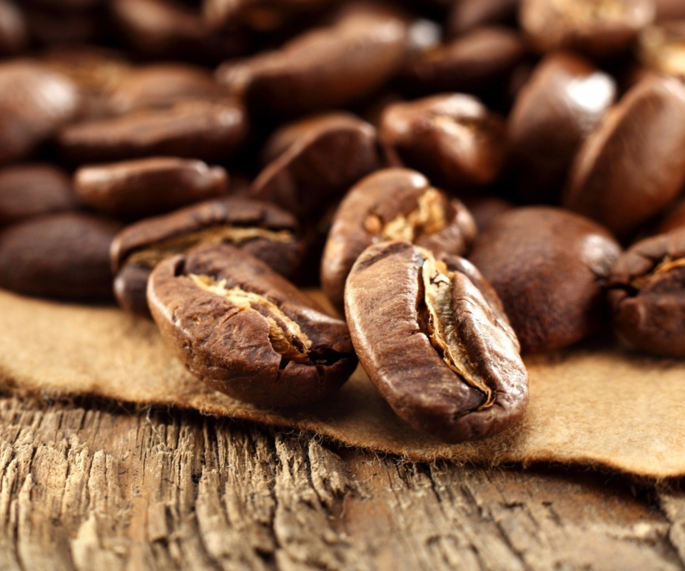 Das Roasted Coffee Beans Wallpaper 960x800