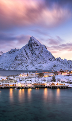 Das Lofoten Islands Wallpaper 240x400