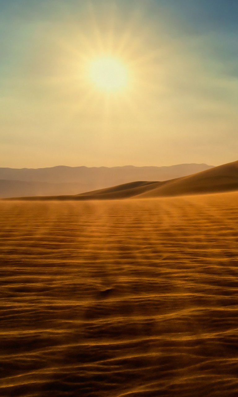 Das Desert Sun Wallpaper 768x1280