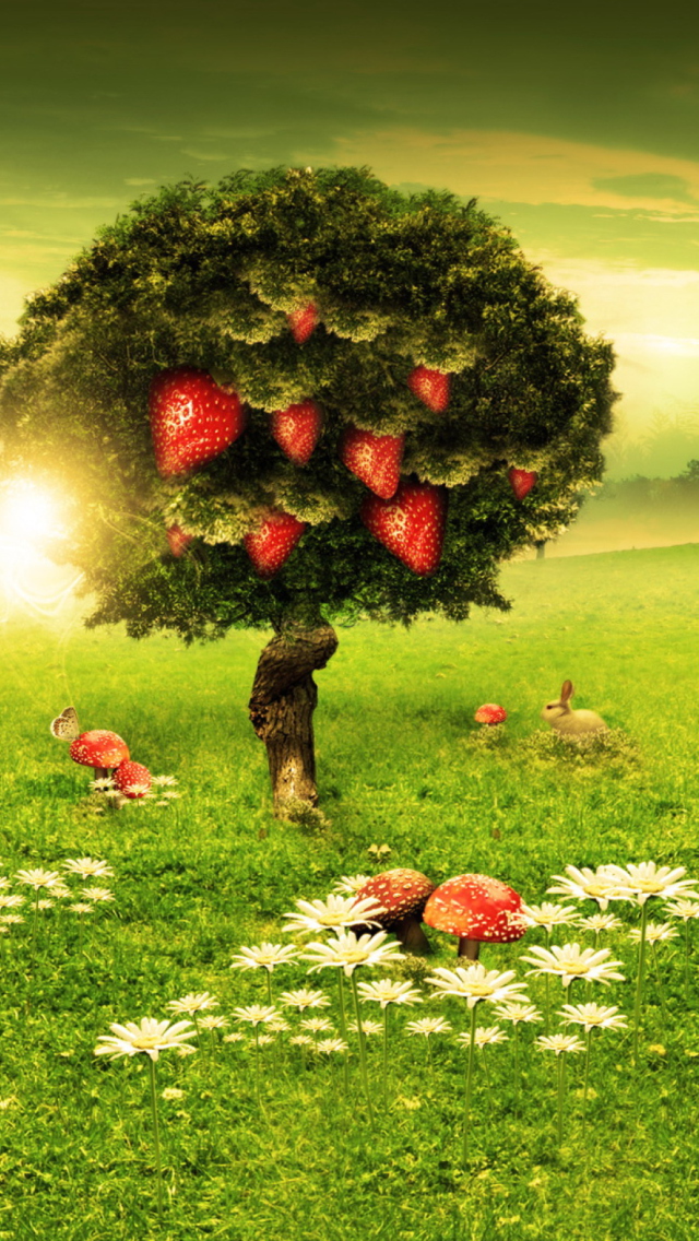 Das Strawberry Tree Wallpaper 640x1136
