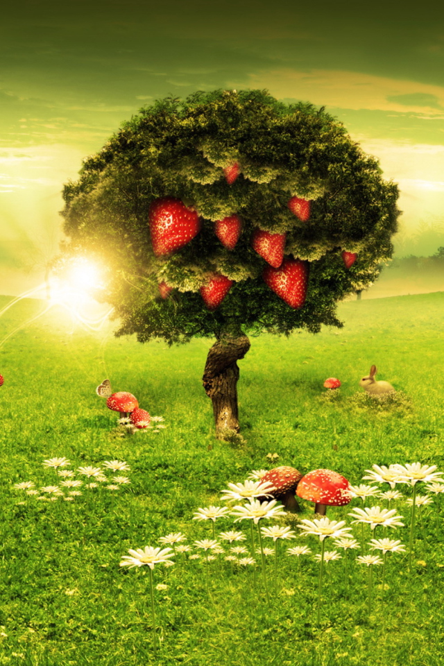 Strawberry Tree wallpaper 640x960
