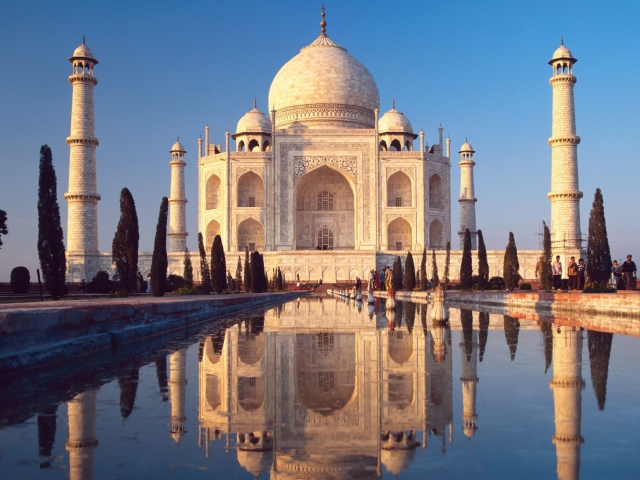 Das Taj Mahal - Agra India Wallpaper 640x480