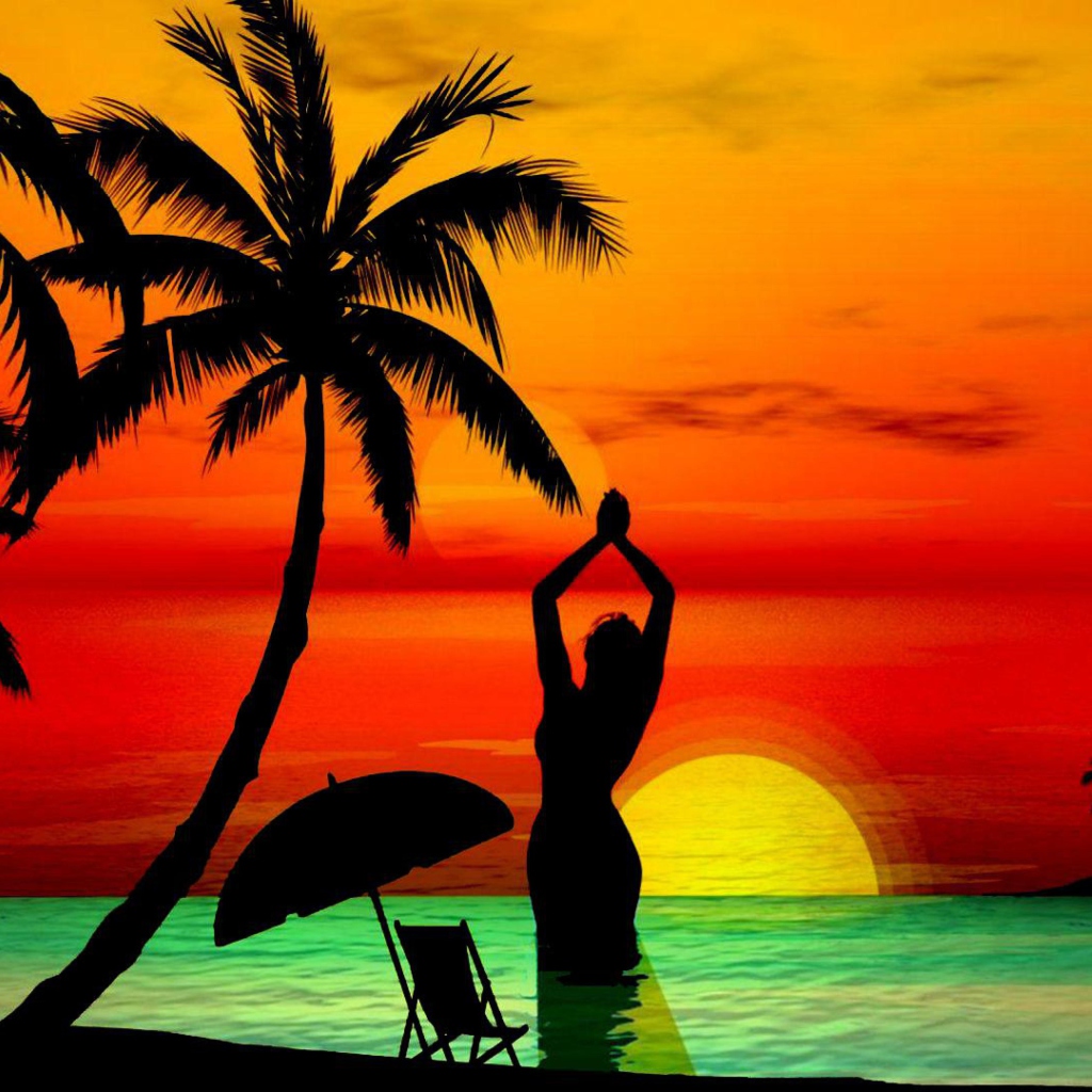 Fondo de pantalla Sunset Beach 1024x1024