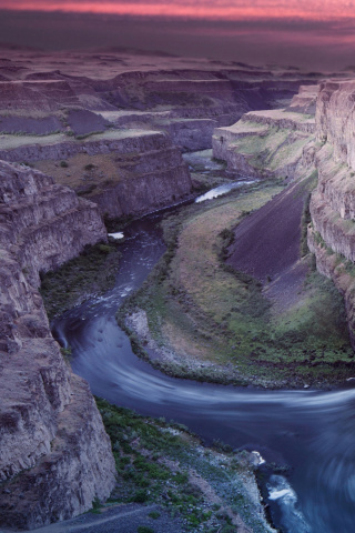 Sfondi Palouse Falls Park in Washington 320x480