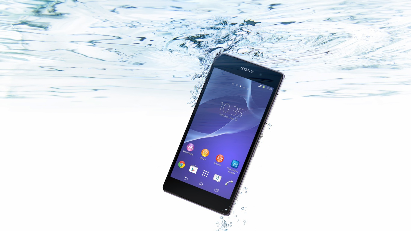 Fondo de pantalla Sony Xperia Z2 Underwater 1366x768