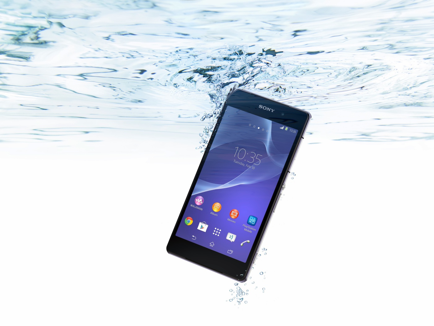 Обои Sony Xperia Z2 Underwater 1400x1050