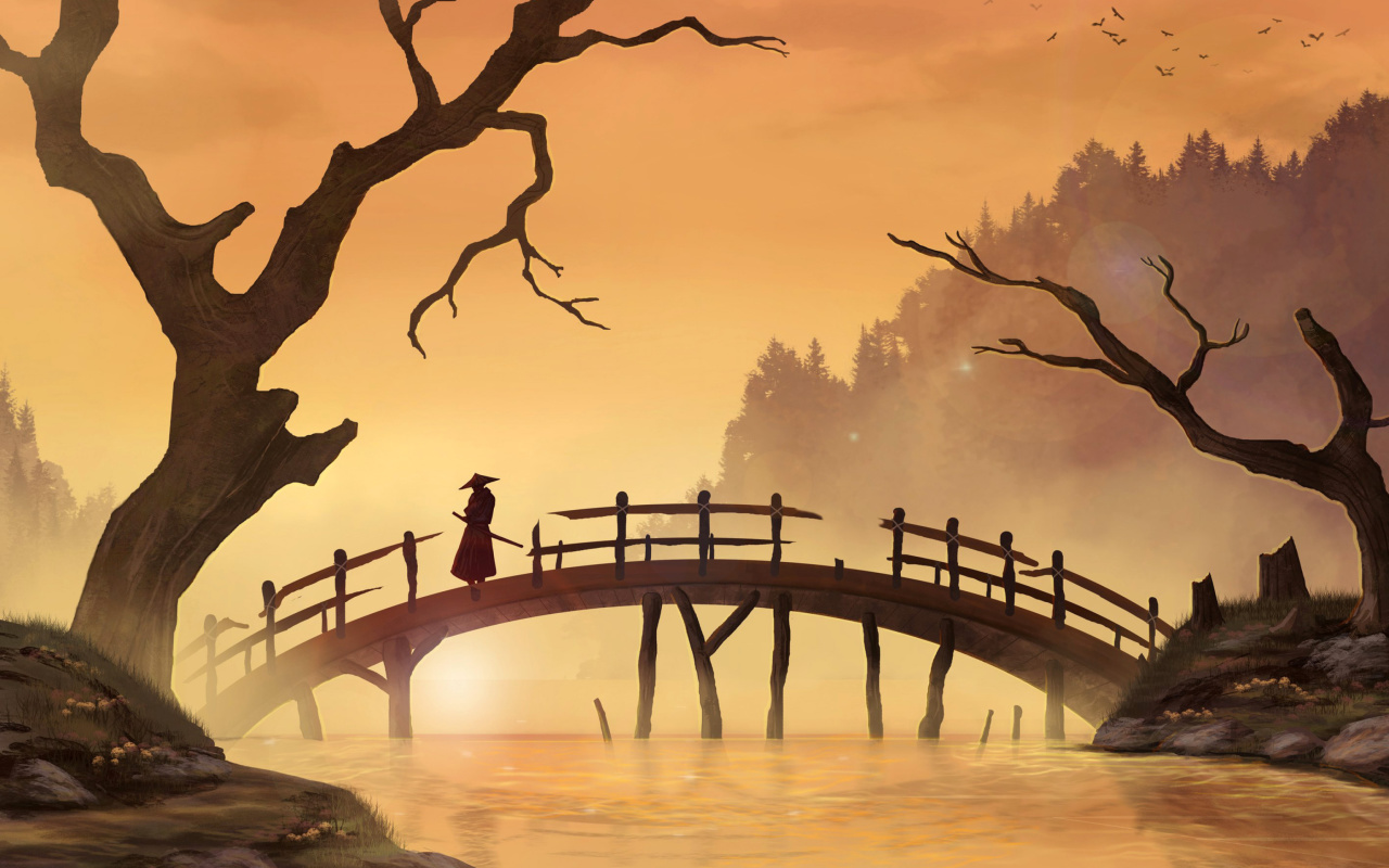 Samurai on Bridge screenshot #1 1280x800