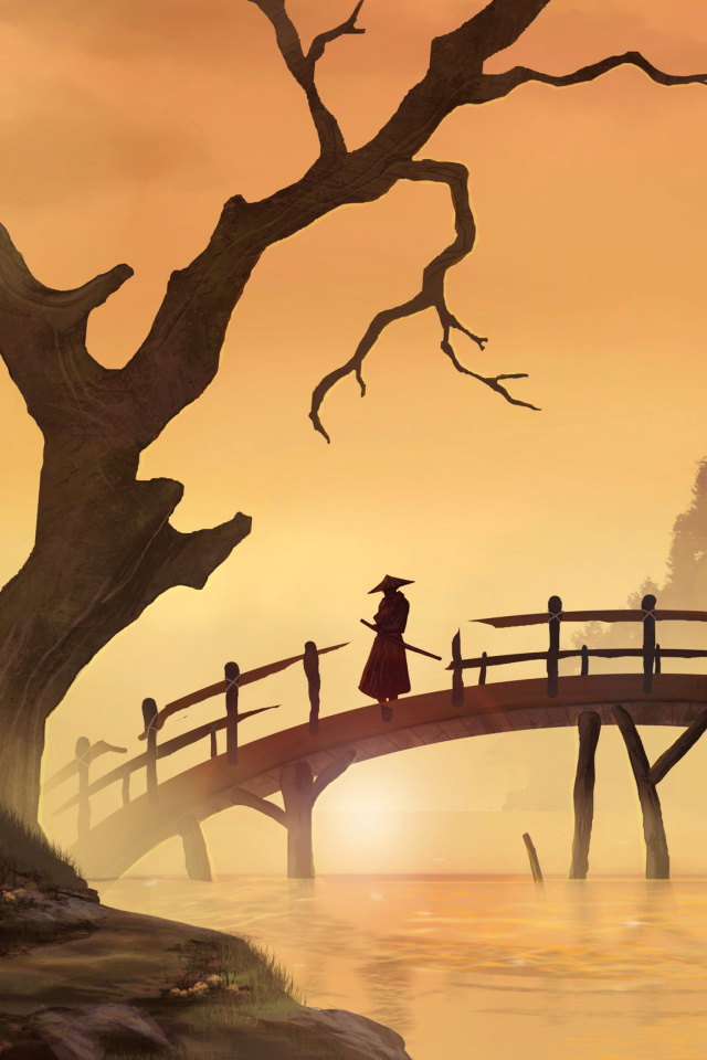 Samurai on Bridge screenshot #1 640x960