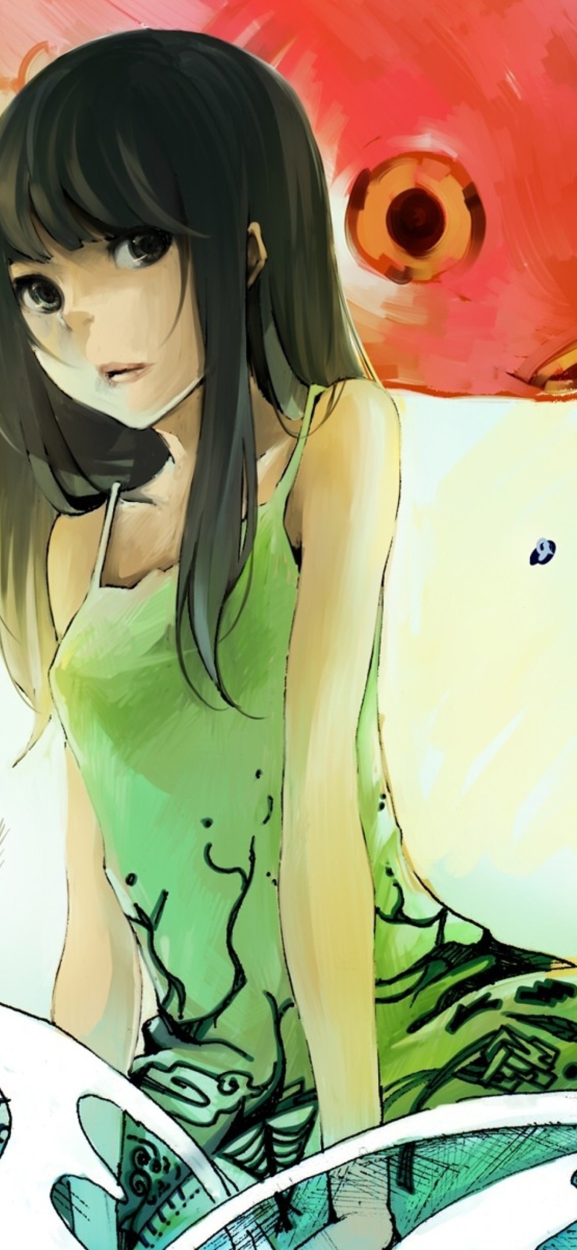 Sfondi Cute Anime Girl Painting 1170x2532