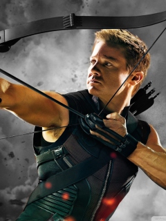 Обои Hawkeye - The Avengers 2012 240x320
