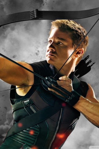 Das Hawkeye - The Avengers 2012 Wallpaper 320x480