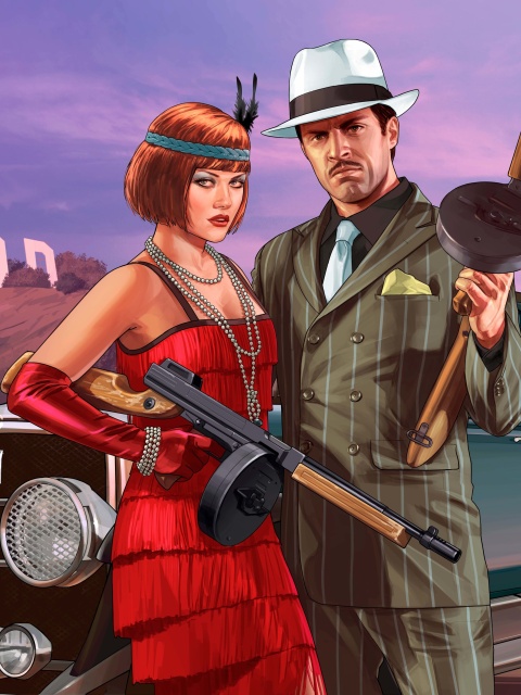 Grand Theft Auto V Metropolis wallpaper 480x640