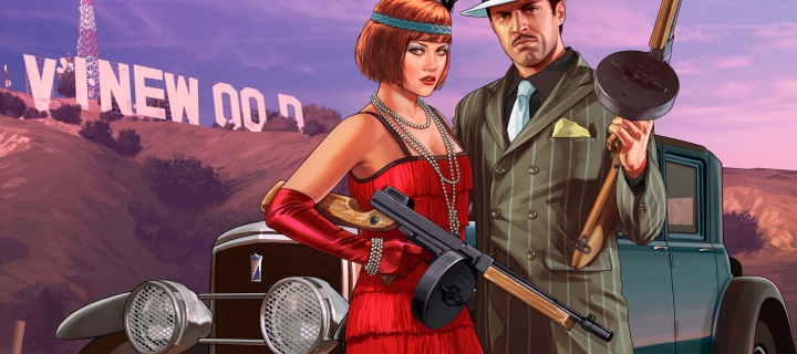 Grand Theft Auto V Metropolis wallpaper 720x320