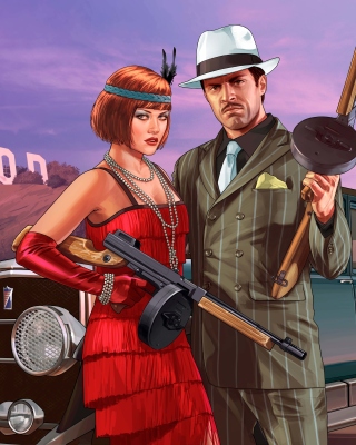 Kostenloses Grand Theft Auto V Metropolis Wallpaper für Nokia C1-01