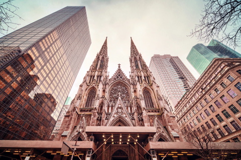 Обои St Patricks Cathedral In New York 480x320