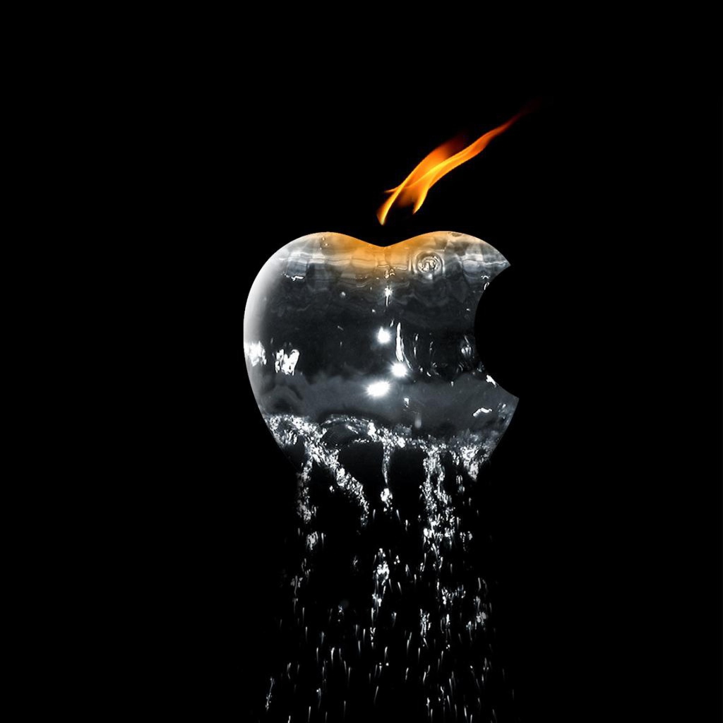 Обои Apple Ice And Fire 1024x1024