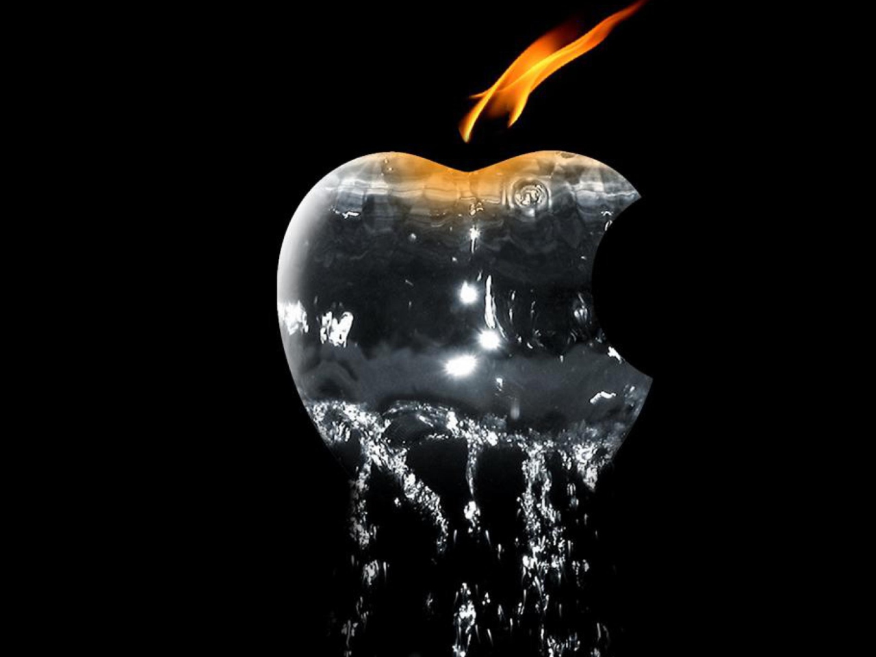 Обои Apple Ice And Fire 1280x960