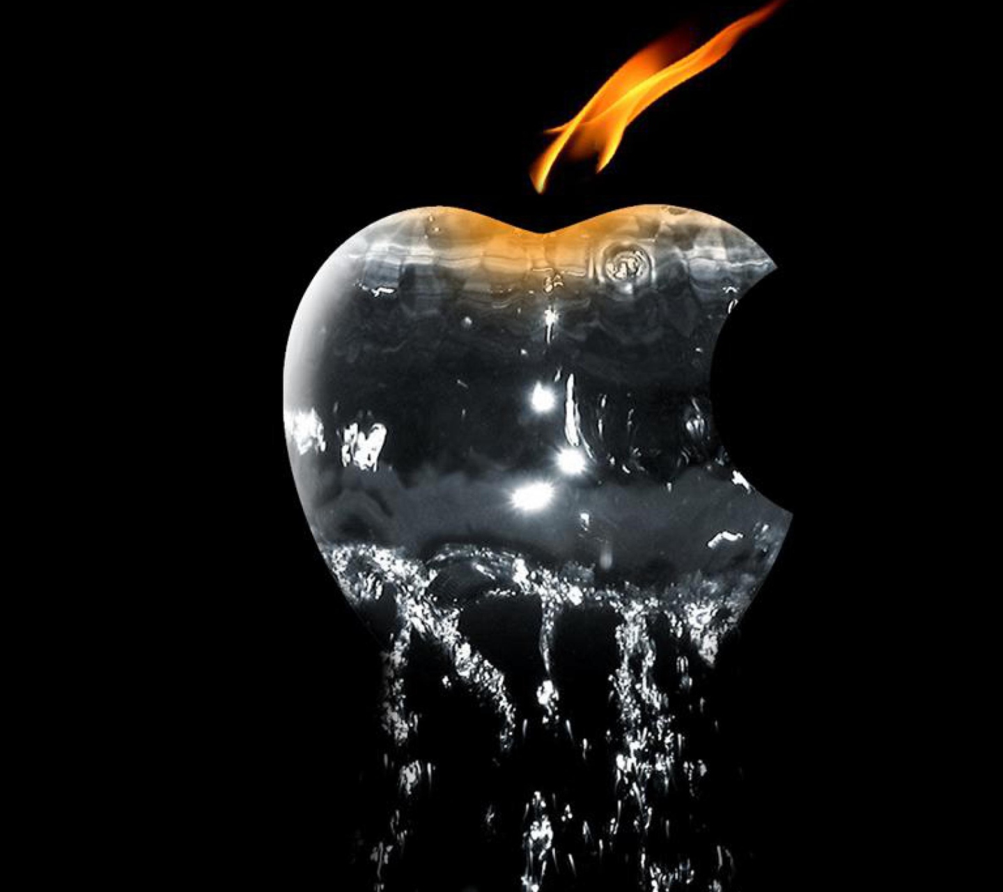 Обои Apple Ice And Fire 1440x1280