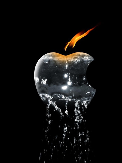 Обои Apple Ice And Fire 480x640