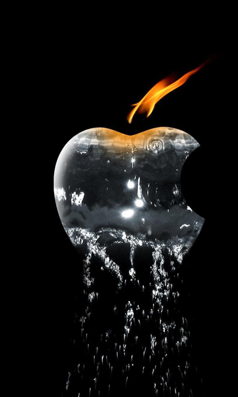 Sfondi Apple Ice And Fire 768x1280