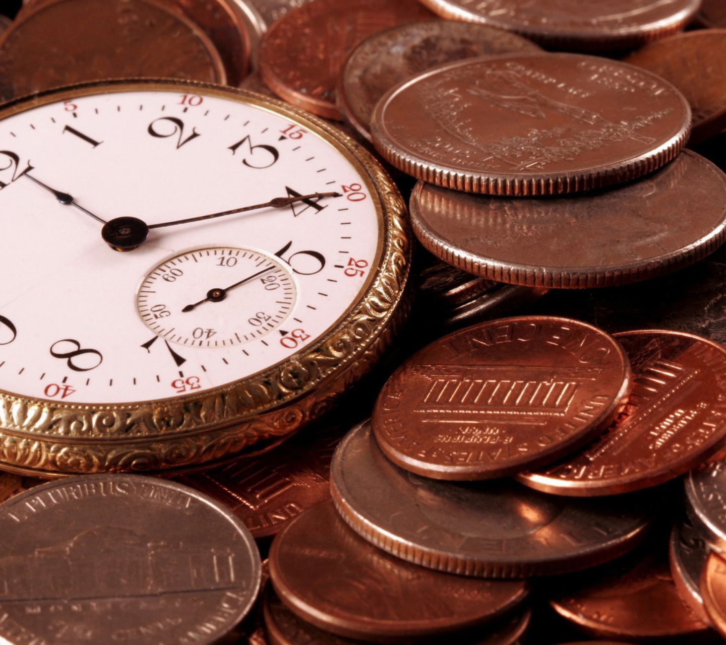 Обои Time Is Money 1440x1280