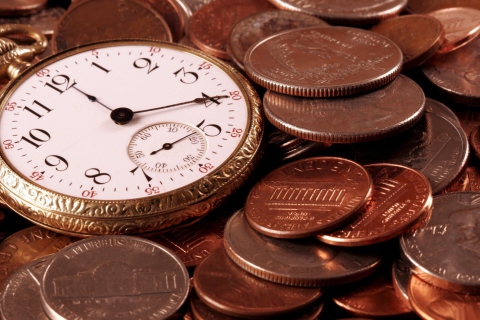 Das Time Is Money Wallpaper 480x320