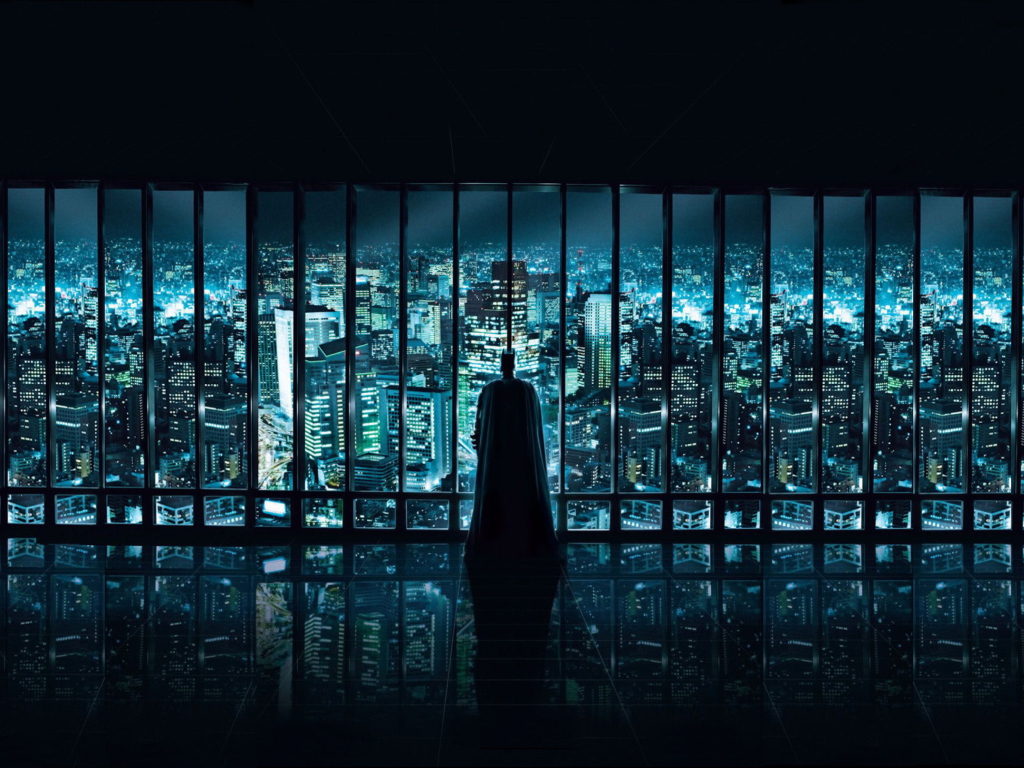 Das Batman Observing Wallpaper 1024x768