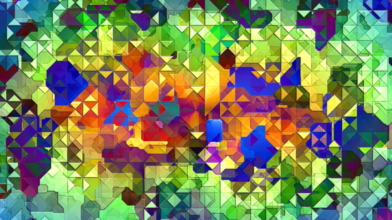 Screenshot №1 pro téma Colorful Abstract Pattern 1366x768