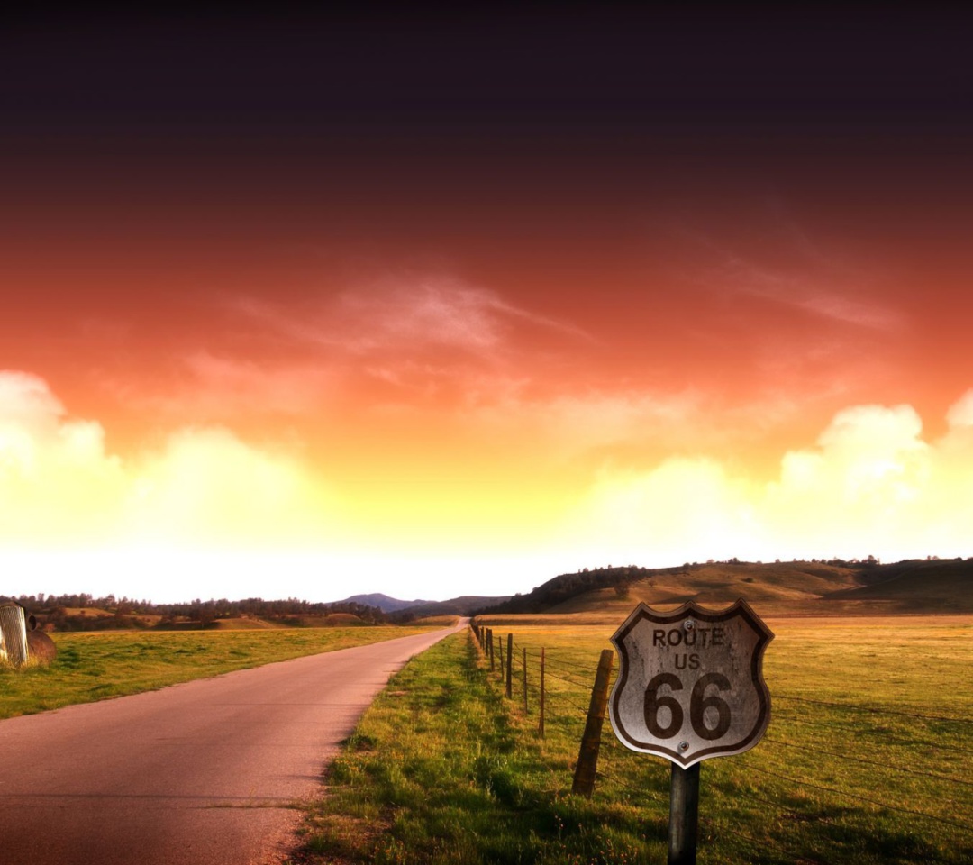 Fondo de pantalla Adventure Route 66 Landscape 1080x960