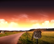 Das Adventure Route 66 Landscape Wallpaper 176x144