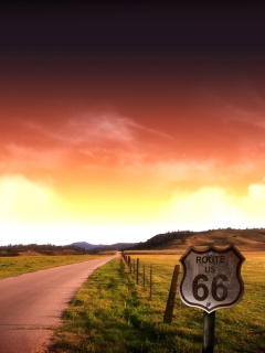 Screenshot №1 pro téma Adventure Route 66 Landscape 240x320