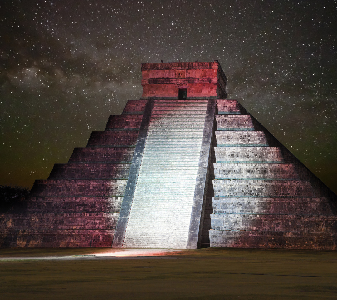 Das Chichen Itza Pyramid in Mexico Wallpaper 1080x960