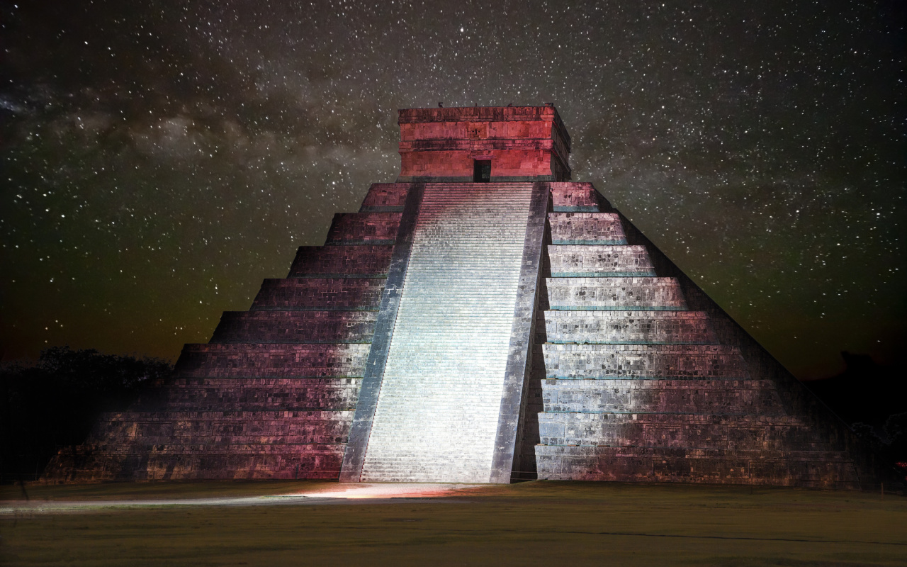 Fondo de pantalla Chichen Itza Pyramid in Mexico 1280x800