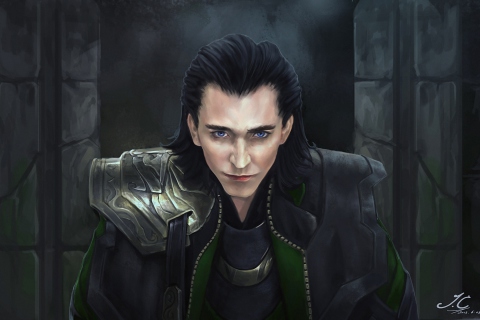 Обои Loki - The Avengers 480x320