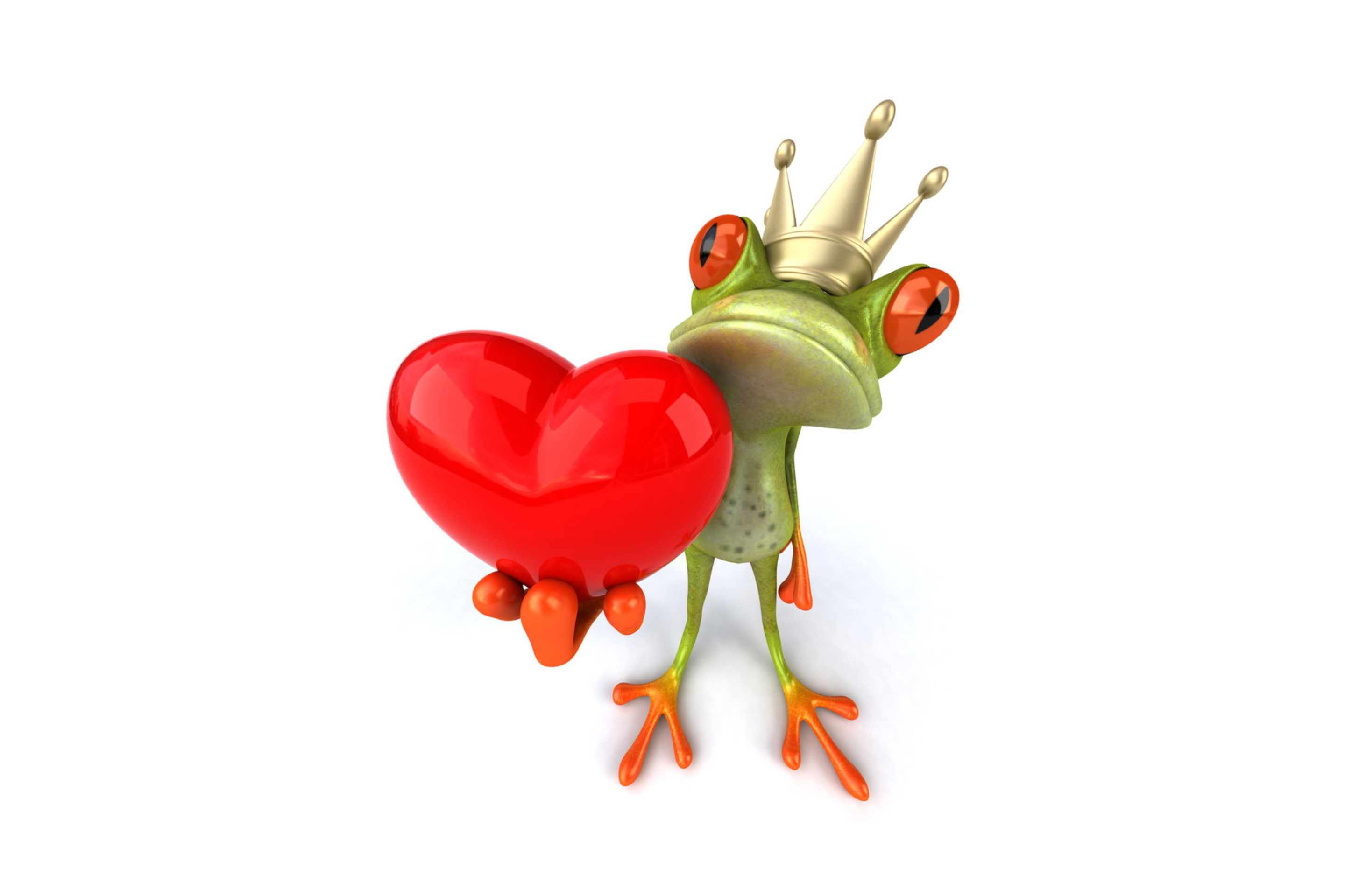 Screenshot №1 pro téma Valentine's Day Frog 2880x1920