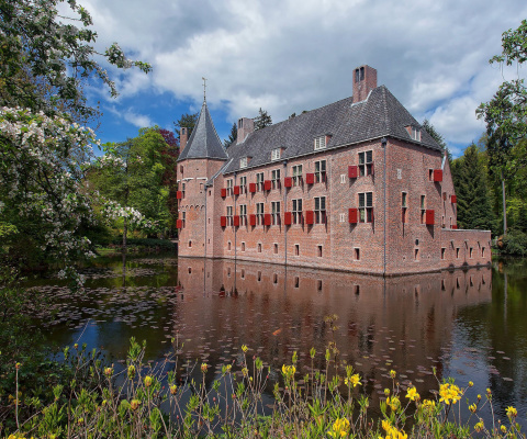 Sfondi Oude Loo Castle in Apeldoorn in Netherlands 480x400