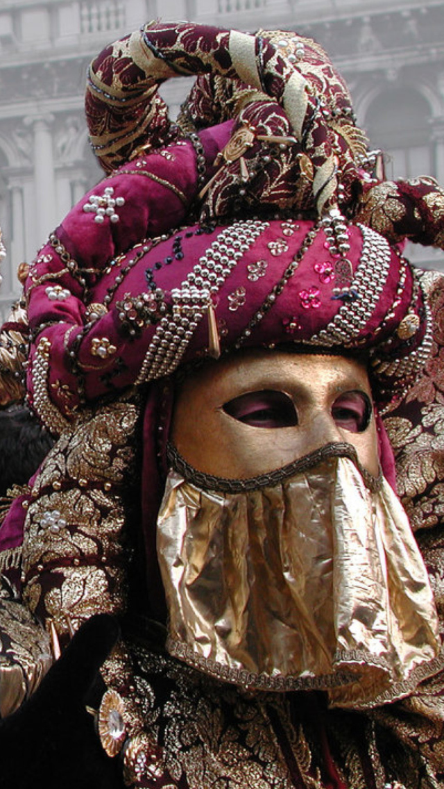 Sfondi Venice Carnival Mask 640x1136