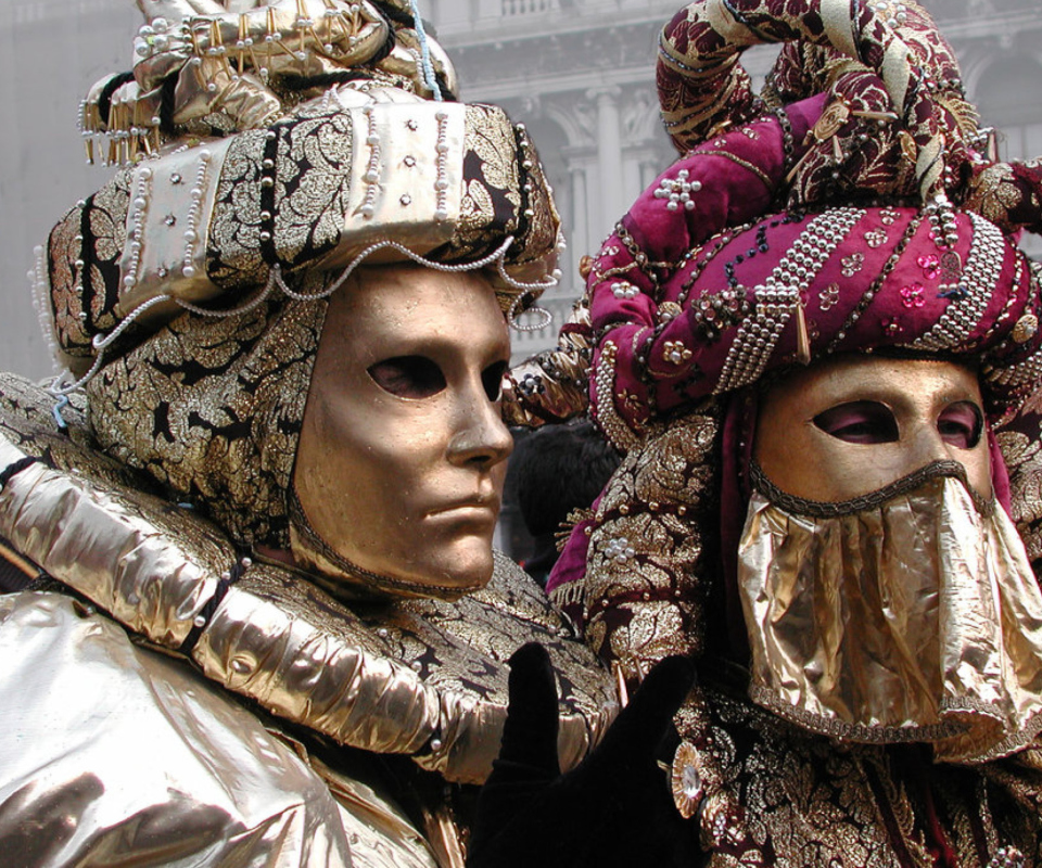 Das Venice Carnival Mask Wallpaper 960x800