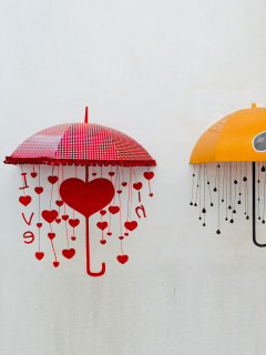 Two umbrellas wallpaper 240x320