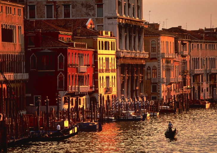Fondo de pantalla Atardecer Venecia